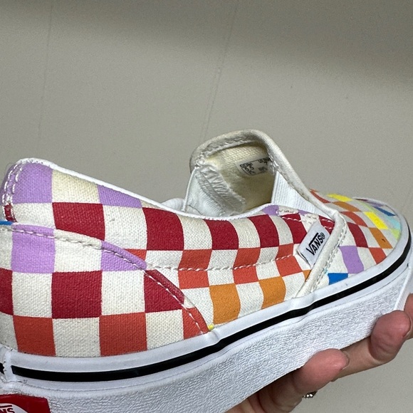 Vans Multicolor Checkered Slip-On Sneakers women’s 7.0 men’s 5.5 - Picture 11 of 11